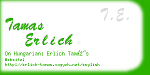 tamas erlich business card